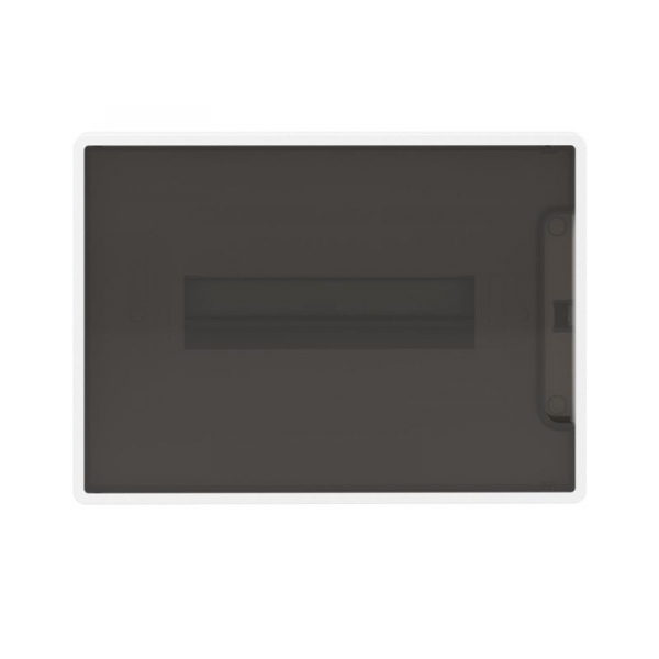 Щиток встраиваемый FRAME 12мод с тонированной дверцей с 2 шинами PEN на 6 и 8 отверст. бел. DKC F12B1WD ТехноИмпульс