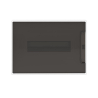 Щиток встраиваемый FRAME 12мод с тонированной дверцей с 2 шинами PEN на 6 и 8 отверст. бел. DKC F12B1WD ТехноИмпульс