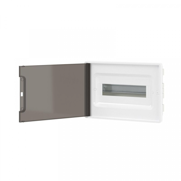 Щиток встраиваемый FRAME 12мод с тонированной дверцей с 2 шинами PEN на 6 и 8 отверст. бел. DKC F12B1WD ТехноИмпульс