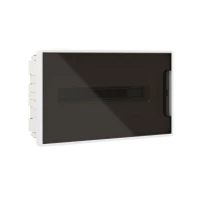 Щиток встраиваемый FRAME 18мод с тонированной дверцей с 2 шинами PEN на 8 и 10 отверст. бел. DKC F18B1WD ТехноИмпульс