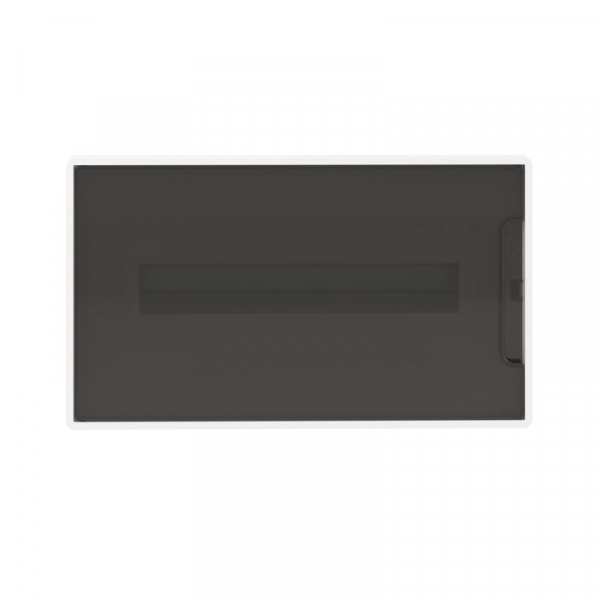 Щиток встраиваемый FRAME 18мод с тонированной дверцей с 2 шинами PEN на 8 и 10 отверст. бел. DKC F18B1WD ТехноИмпульс