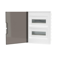 Щиток встраиваемый FRAME 24мод с тонированной дверцей с 4 шинами PEN (2шт на 8 отверст. и 2шт на 6 отверст.) бел. DKC F24B1WD ТехноИмпульс