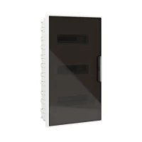 Щиток встраиваемый FRAME 36мод с тонированной дверцей с 4 шинами PEN (2шт на 8 отверст. и 2шт на 10 отверст.) бел. DKC F36B1WD ТехноИмпульс