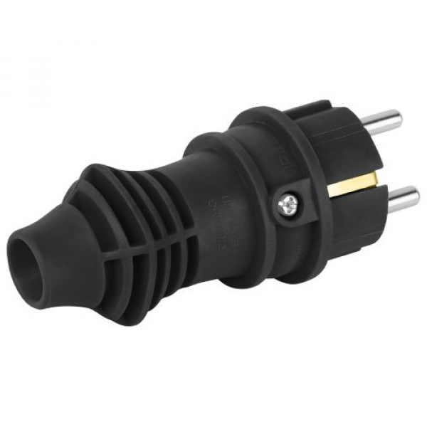 Вилка прямая VX13-B-IP44 16А IP44 с заземл. каучук черн. Эра Б0069321 ТехноИмпульс
