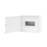 Щиток настенный FRAME 8мод. с бел. дверцей с 2 шинами PEN на 6 и 8 отверст. бел. DKC F08W1WW ТехноИмпульс