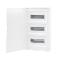 Щиток настенный FRAME 36мод. с бел. дверцей с 4 шинами PEN (2шт на 8 отверст. и 2шт на 10 отверст.) бел. DKC F36W1WW ТехноИмпульс