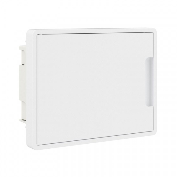 Щиток встраиваемый FRAME 8мод. с бел. дверцей с 2 шинами PEN на 6 и 8 отверст. бел. DKC F08B1WW ТехноИмпульс