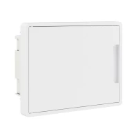 Щиток встраиваемый FRAME 8мод. с бел. дверцей с 2 шинами PEN на 6 и 8 отверст. бел. DKC F08B1WW ТехноИмпульс