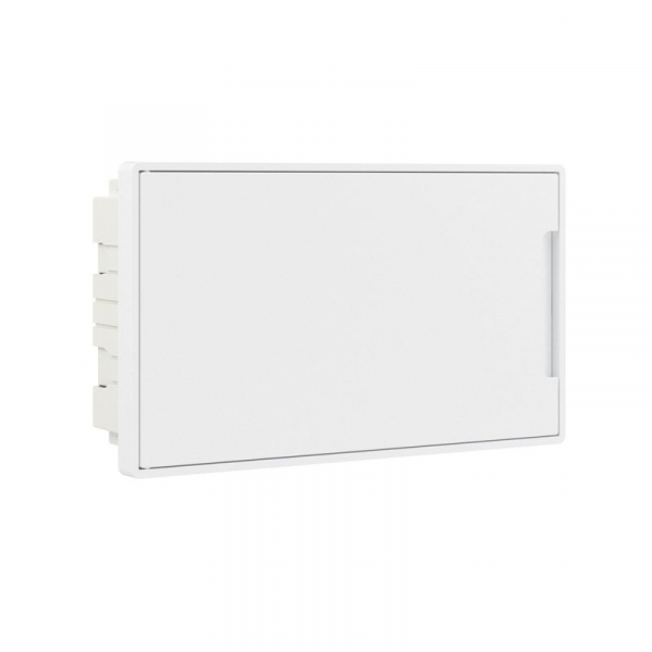 Щиток встраиваемый FRAME 18мод. с бел. дверцей с 2 шинами PEN на 8 и 10 отверст. бел. DKC F18B1WW ТехноИмпульс