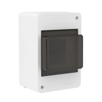 Щиток 4 мод настенный с тонированной дверцей бел. DKC F04W0WD ТехноИмпульс