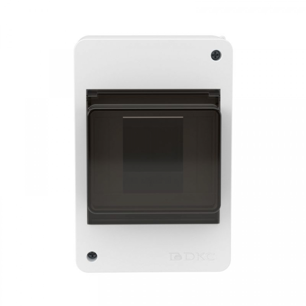 Щиток 4 мод настенный с тонированной дверцей бел. DKC F04W0WD ТехноИмпульс