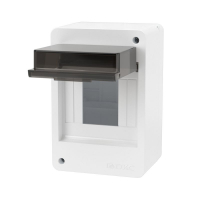 Щиток 4 мод настенный с тонированной дверцей бел. DKC F04W0WD ТехноИмпульс