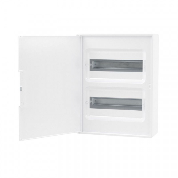 Щиток 24 мод настенный с бел. дверцей с 4 шинами PEN (2шт на 8 отв. и 2шт на 6 отв) бел. DKC F24W1WW ТехноИмпульс