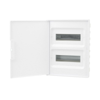 Щиток 24 мод встраиваемый с бел. дверцей с 4 шинами PEN (2шт на 8 отв. и 2шт на 6 отв) бел. DKC F24B1WW ТехноИмпульс