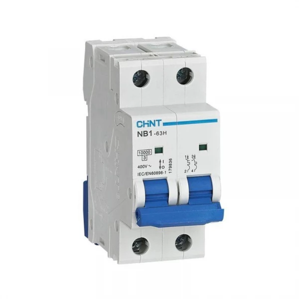 Выключатель автоматический модульный 2п C 1А 10кА NB1-63H (R) CHINT 179823 ТехноИмпульс