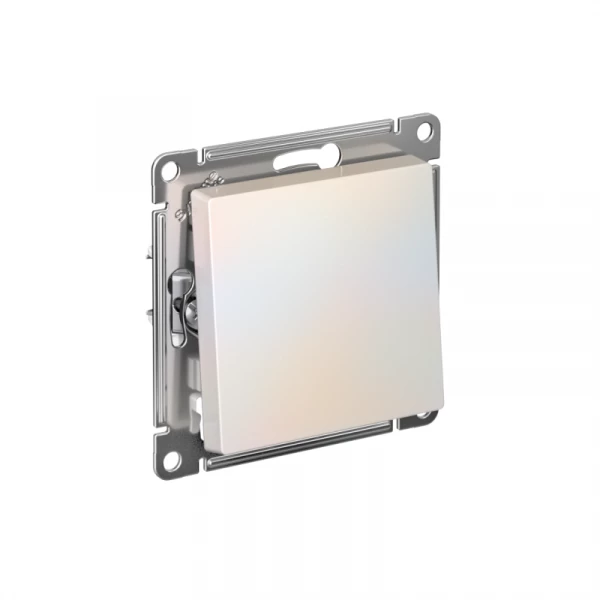 Выключатель 1-кл. СП AtlasDesign 10А IP20 (сх. 1) 10AX с самовозвратом механизм жемчуж. SE ATN000415 ТехноИмпульс