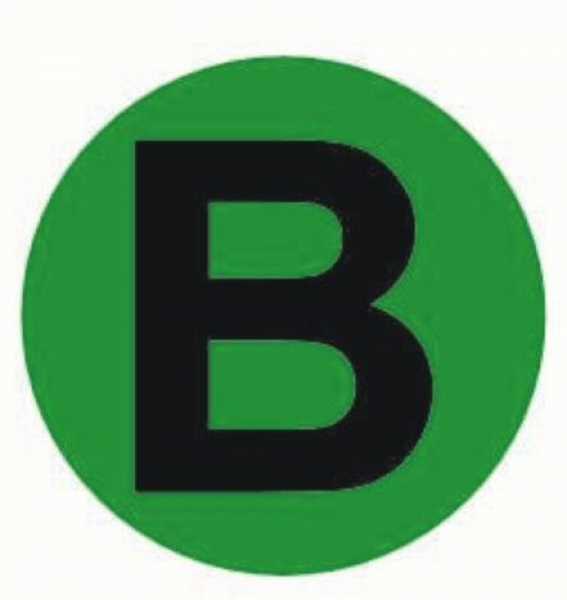 Наклейка "B" d20мм PROxima EKF an-2-9-1 ТехноИмпульс