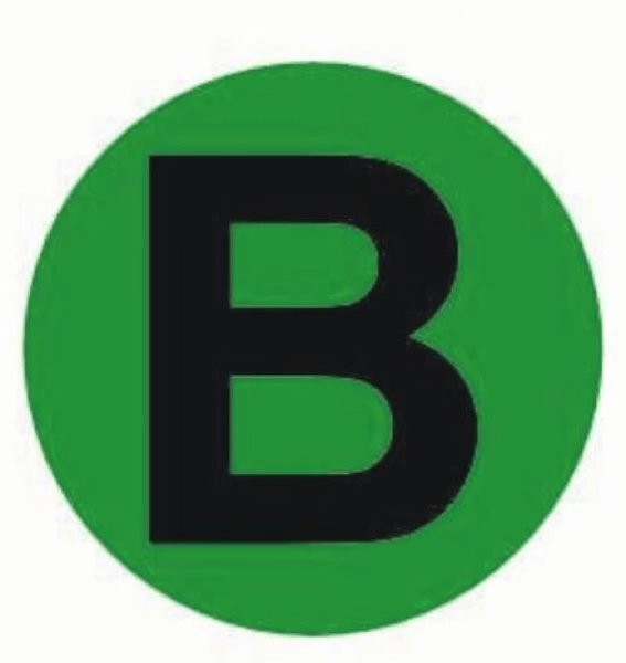 Наклейка "B" d20мм PROxima EKF an-2-9-1 ТехноИмпульс