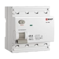 Выключатель дифференциального тока 4п 40А 30мА тип AC 6кА ВД-100N электромех. PROxima EKF E1046M4030 ТехноИмпульс