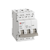 Выключатель автоматический модульный 3п C 16А 4.5кА ВА 47-63N PROxima EKF M634316C ТехноИмпульс