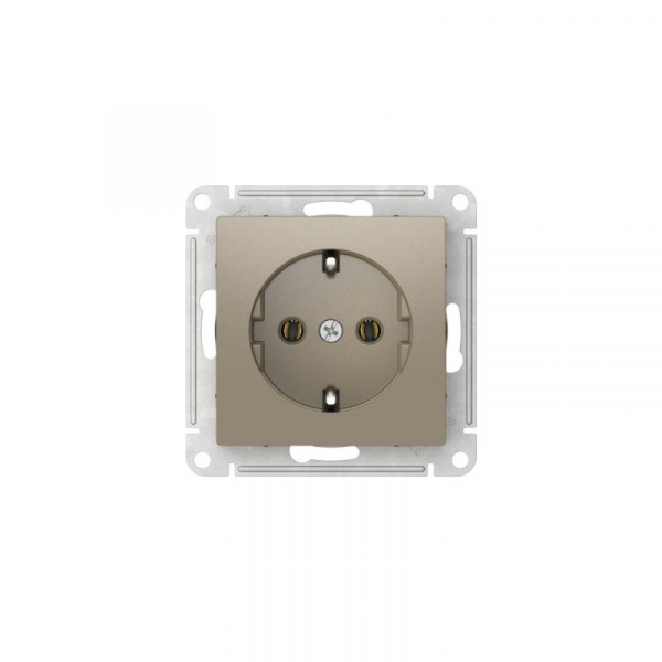 Розетка AtlasDesign 16А с заземл. быстрозажим. клем. механизм шампань SE ATN000543S ТехноИмпульс