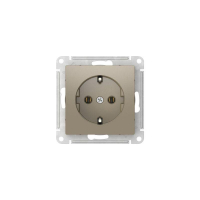 Розетка AtlasDesign 16А с заземл. быстрозажим. клем. механизм шампань SE ATN000543S ТехноИмпульс