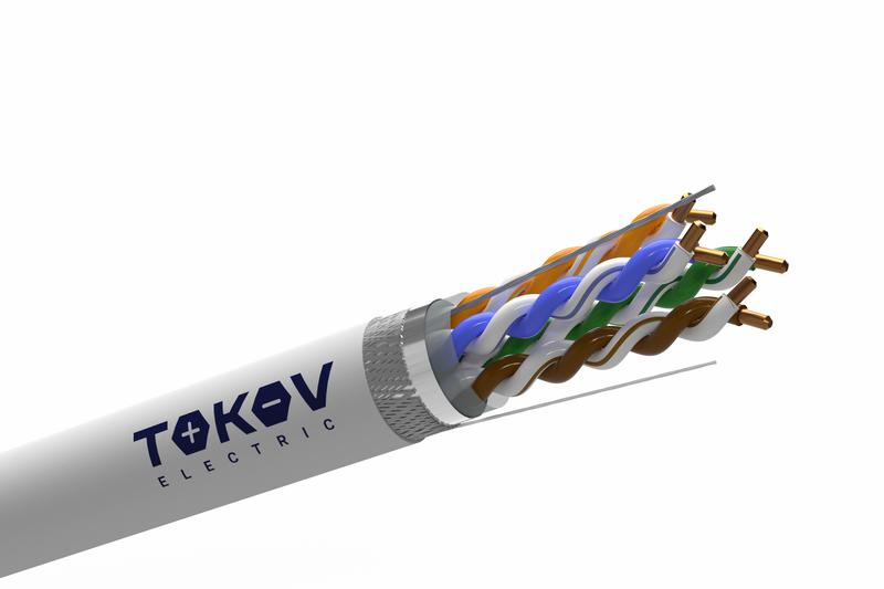 Кабель витая пара SF/UTP 4х2х24AWG(0.52мм) кат.5E PVC indoor Fluke tested 305м (м) PRO TOKOV ELECTRIC TKP-C06-SF/UTP-42-5E-305 ТехноИмпульс