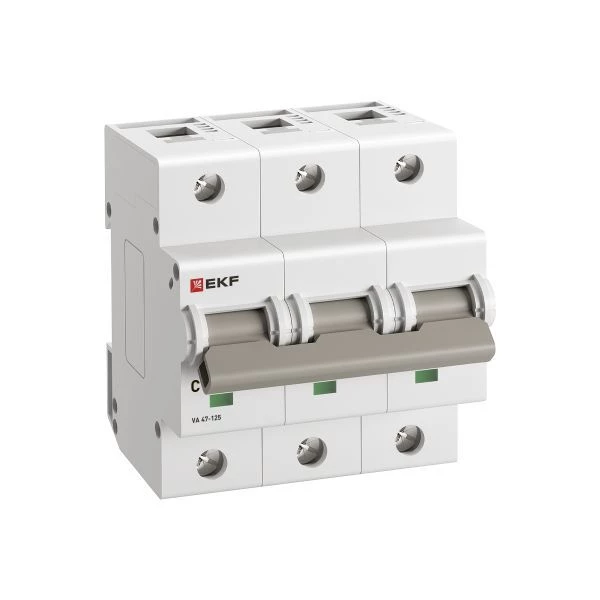 Выключатель автоматический модульный 3п C 80А 15кА ВА 47-125 PROxima EKF mcb47125-3-80C ТехноИмпульс