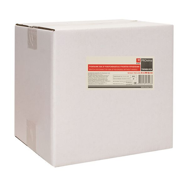 Рубильник 3п 250А реверсивный без рукоятки управления TwinBlock EKF tb-s-250-3p-rev ТехноИмпульс