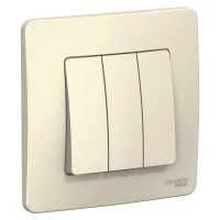 Выключатель 3-кл. СП Blanca 10А IP20 (сх. 1+1+1) 250В молочн. SE BLNVS100502 ТехноИмпульс