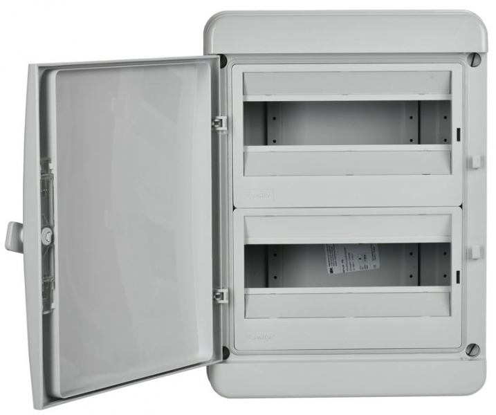 Корпус КМПн-24 TEKFOR IP65 сер. непрозр. дверь пластик. IEK TF5-KP73-N-24-65-K03-K03 ТехноИмпульс