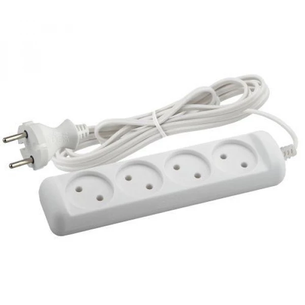 Удлинитель 4х3м без заземл. 6А IP20 UX-4-3m ШВВП 2х0.75 Эра Б0038560 ТехноИмпульс