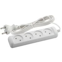 Удлинитель 4х3м без заземл. 6А IP20 UX-4-3m ШВВП 2х0.75 Эра Б0038560 ТехноИмпульс