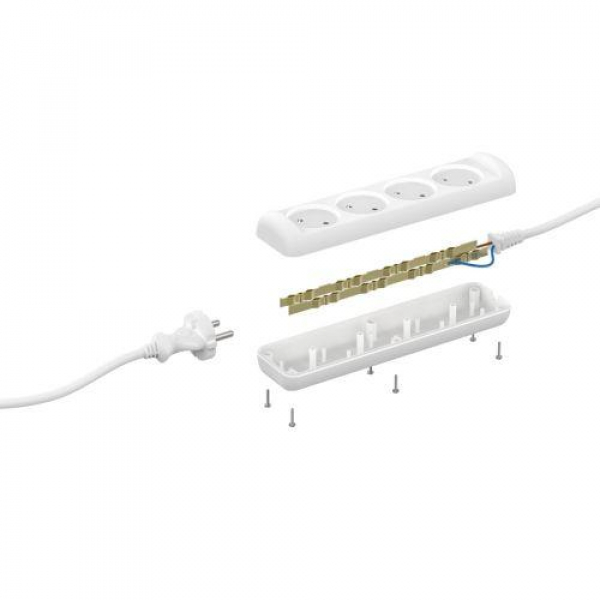 Удлинитель 4х3м без заземл. 6А IP20 UX-4-3m ШВВП 2х0.75 Эра Б0038560 ТехноИмпульс