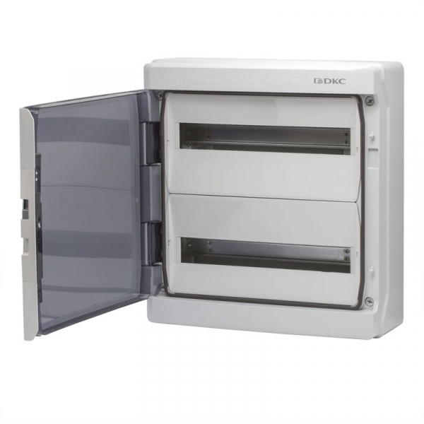 Щиток настенный 36мод. IP65 с дверцей с клеммн. блоком 63А сер. DKC RB36W6TGD ТехноИмпульс