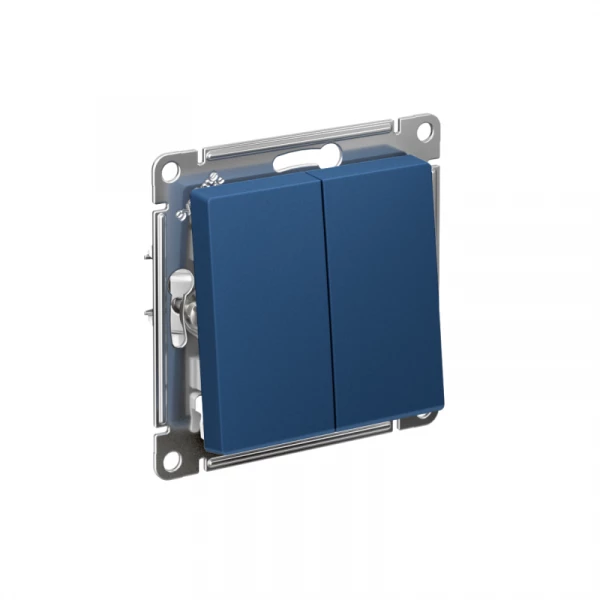 Выключатель 2-кл. AtlasDesign (сх. 2) 10А с самовозвратом механизм аквамарин SE ATN001117 ТехноИмпульс