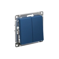 Выключатель 2-кл. AtlasDesign (сх. 2) 10А с самовозвратом механизм аквамарин SE ATN001117 ТехноИмпульс