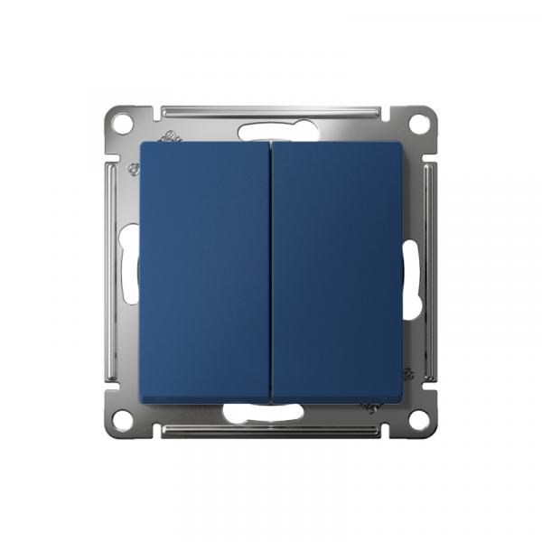 Выключатель 2-кл. AtlasDesign (сх. 2) 10А с самовозвратом механизм аквамарин SE ATN001117 ТехноИмпульс