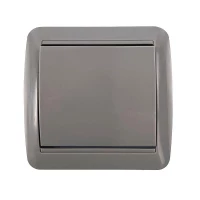 Выключатель 1-кл. ОП Клио 10А IP44 сер. UNIVersal К2221-Gr ТехноИмпульс