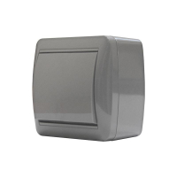 Выключатель 1-кл. ОП Клио 10А IP44 сер. UNIVersal К2221-Gr ТехноИмпульс