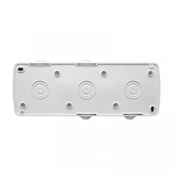 Розетка 3-м ОП Клио 16А IP54 с заземл. с прозр. крышкой бел. Universal К2235 ТехноИмпульс