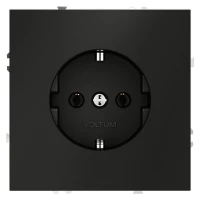 Розетка 1-м СП S70 16А с заземл. механизм черн. матов. Voltum VLS040108 ТехноИмпульс