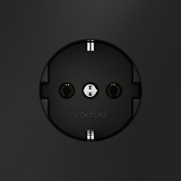 Розетка 1-м СП S70 16А с заземл. механизм черн. матов. Voltum VLS040108 ТехноИмпульс