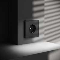 Розетка 1-м СП S70 16А с заземл. механизм черн. матов. Voltum VLS040108 ТехноИмпульс