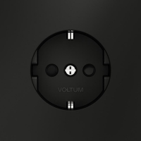 Розетка 1-м СП S70 16А с заземл. защ. шторки механизм черн. матов. Voltum VLS040208 ТехноИмпульс