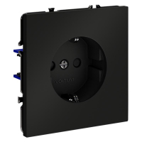 Розетка 1-м СП S70 16А с заземл. защ. шторки механизм черн. матов. Voltum VLS040208 ТехноИмпульс