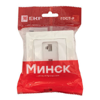 Розетка компьютерная 2-м СП Минск RJ45 бел. EKF ERK02-035-10 ТехноИмпульс