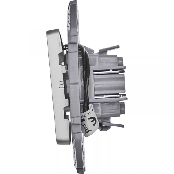 Выключатель 1-кл. Inspiria 10А IP20 250В 10AX с подсветкой/индикацией механизм алюм. IEK 673612 ТехноИмпульс