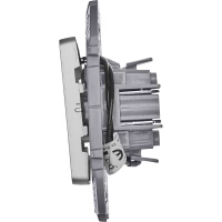 Выключатель 1-кл. Inspiria 10А IP20 250В 10AX с подсветкой/индикацией механизм алюм. IEK 673612 ТехноИмпульс