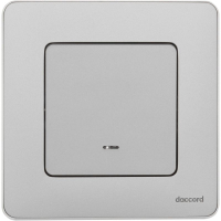 Выключатель 1-кл. Inspiria 10А IP20 250В 10AX с подсветкой/индикацией механизм алюм. IEK 673612 ТехноИмпульс